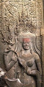 One of 1,780 female portraits at Angkor Wat.