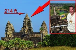 Kent Davis unveiling "Angkor the Magnificent" by Titanic survivor Helen Churchill Candee at the top of Angkor Wat in November 2008.