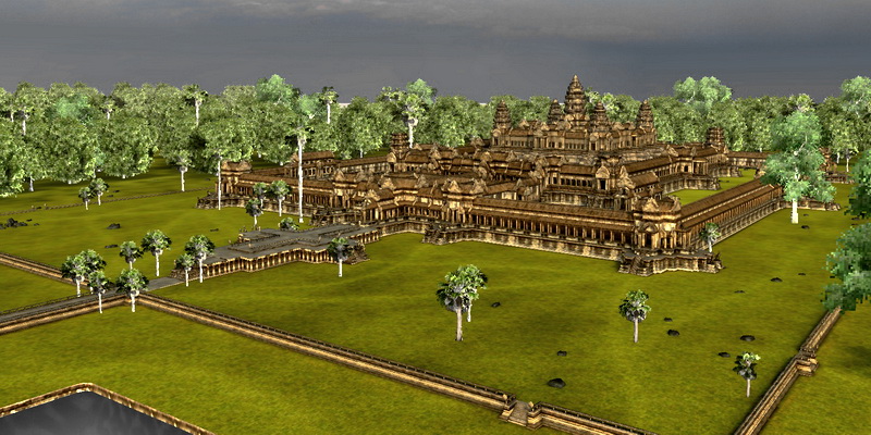 3D Virtual Tourism at Angkor Wat