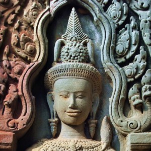 Khmer Devata Goddesses at Thommanon Temple the Gate of Victory