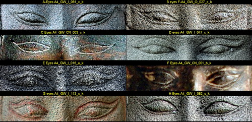 Angkor Wat women: eye composite photos.