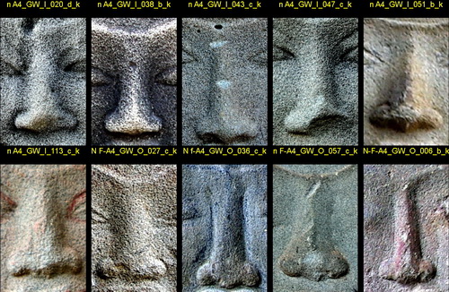 Angkor Wat women: devata nose comparison photos.