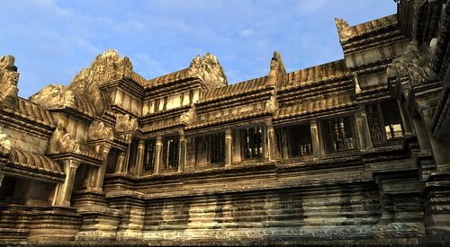 Angkor Wat 3D cruciform gallery is accurately ringed with devata in Vizerra's model