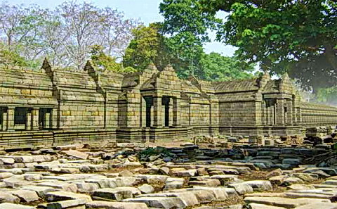 Architectural reconstruction of Banteay Chhmar temple by architect Olivier Cunin.