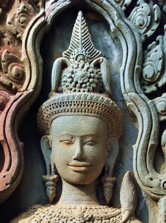 Khmer Devata Goddesses at Thommanon Temple the Gate of Victory