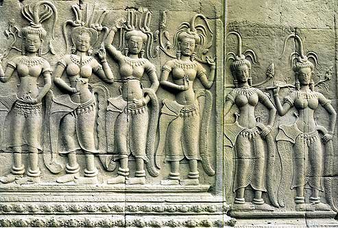 Devata-group-Angkor-Wat Angkor Wat Research on Anna Maria Island Florida