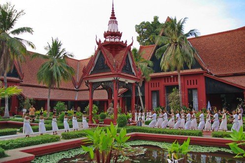 The Sacred Dancers of Angkor perform blessing rituals at the National Museum of Cambodia honoring George Groslier, the museum’s founding director. February, 2011.